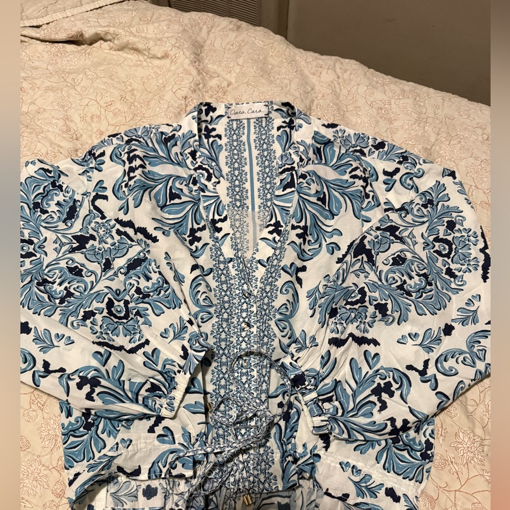 CARA CARA
Perrin Drawstring Top - Blue - Picture 3 of 8